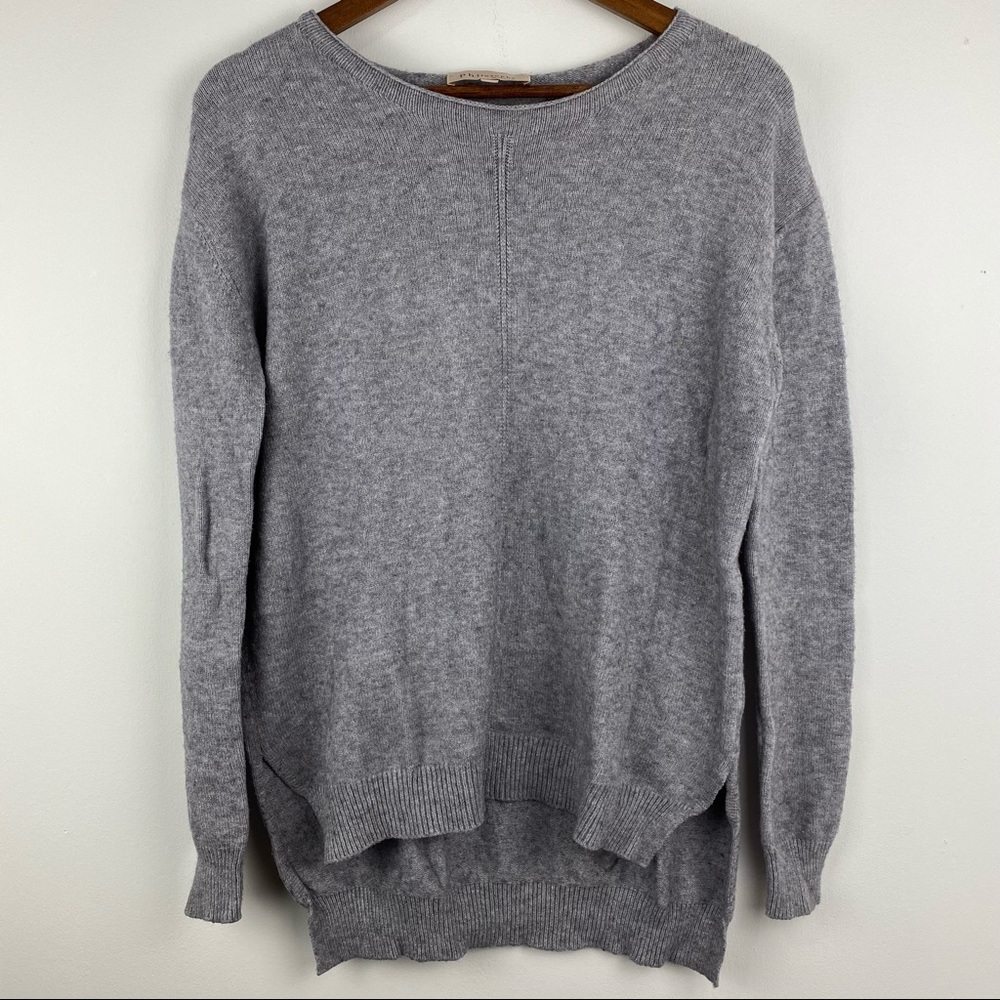Philosophy Medium Gray High Low Sweater